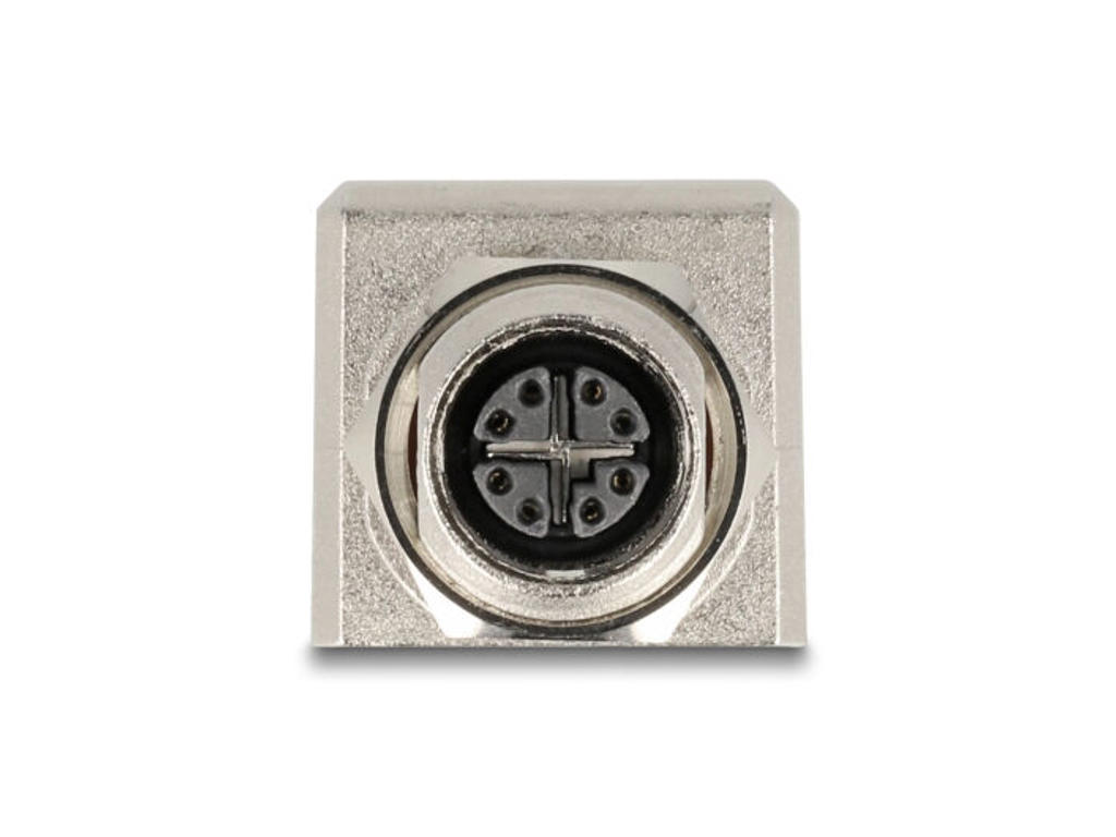 DeLOCK 60088 kabel kønsskifter M12 RJ45 Sort, Metallic