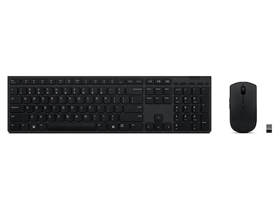 Lenovo 4X31K03931 tastatur Mus inkluderet RF trådløs + Bluetooth US engelsk Sort
