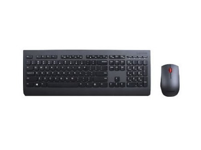 Lenovo 4X30H56809 tastatur Mus inkluderet Kontor RF trådløst QWERTZ Tysk Sort
