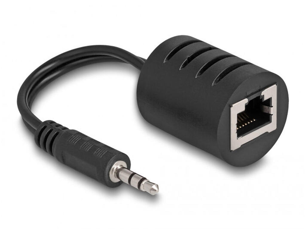 DeLOCK 87858 lydkabel RJ-45 3.5mm Sort