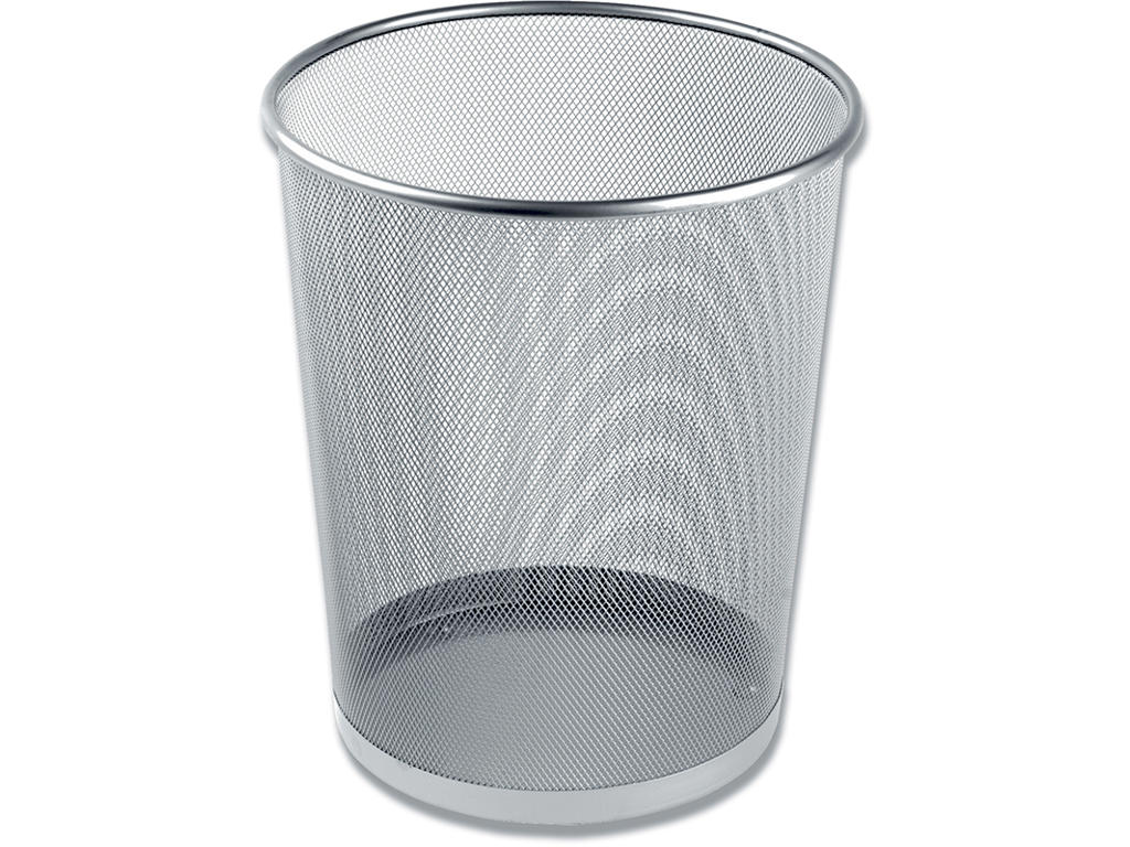 Papirkurv, Sølv, 18 liter, Metal mesh, BNT Office 