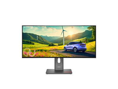 Lenovo ThinkVision P34WD-40 computerskærm 86,4 cm (34") 3440 x 1440 pixel Wide Quad HD LCD Sort