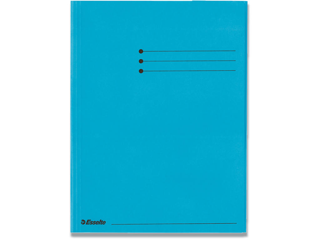 Sagsmappe, 3 klapper, A4, Blå, Esselte Rainbow 