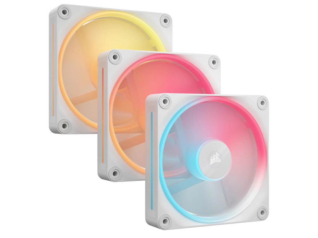 Corsair iCUE LINK LX120-R RGB Computerkabinet Ventilator 12 cm Hvid 3 stk
