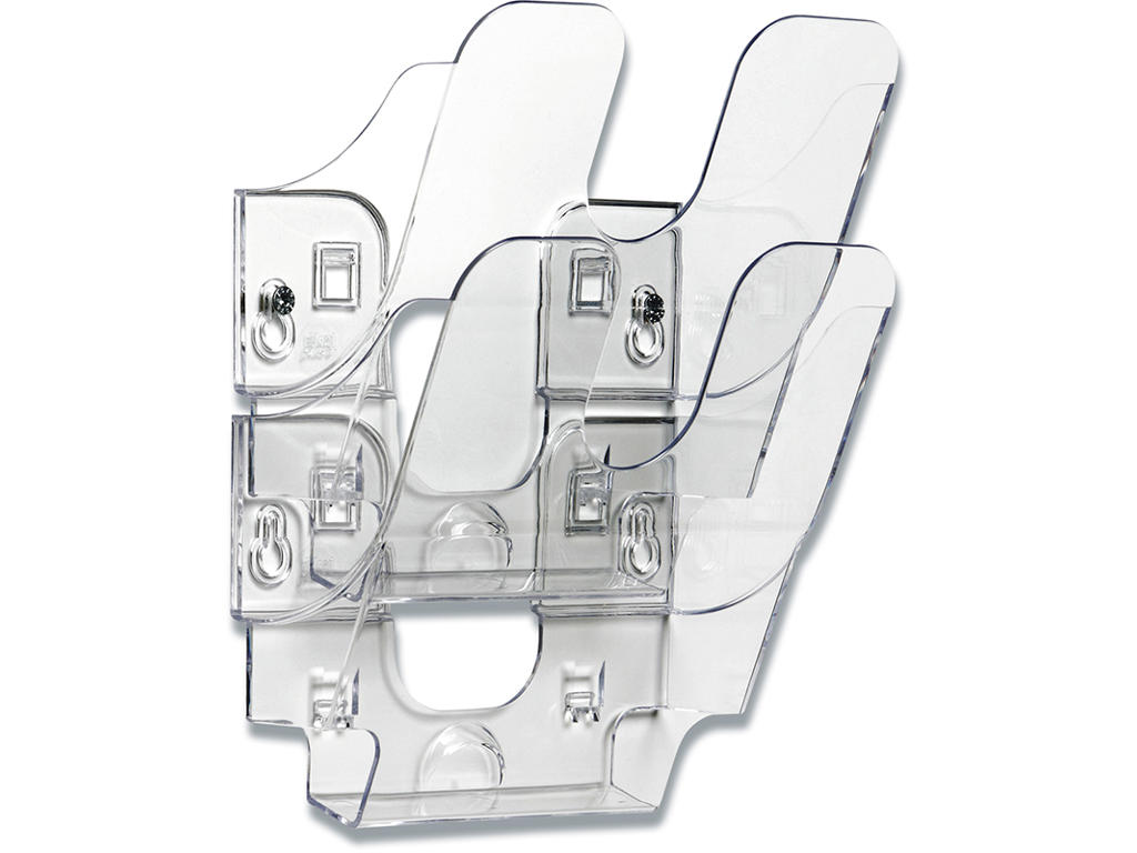 Brochureholder, 2 fag, A5, Højformat, Transparent, Durable FLEXIPLUS 2