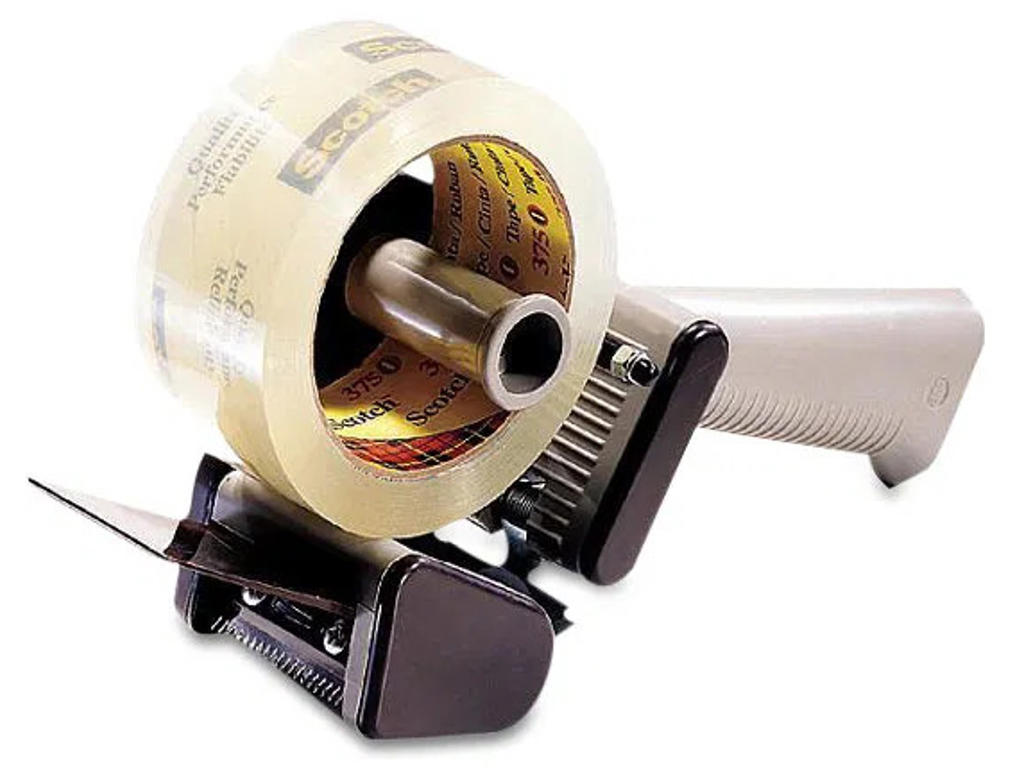 Tapedispenser, Emballagetape, Med håndtag og bremse, 50mmx66m taperuller, Low-noise H15