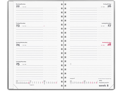 Planner, 2027, Week International, 1 uge pr. opslag, Sølv, Mayland