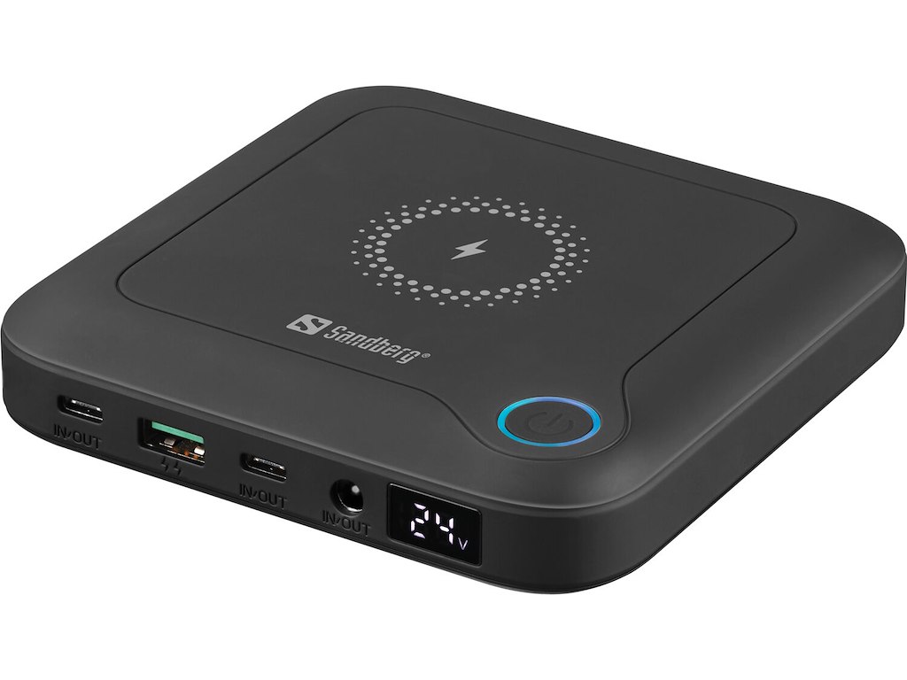 Sandberg 421-46 powerbank Lithium-Ion (Li-Ion) 25000 mAh Trådløs opladning Sort