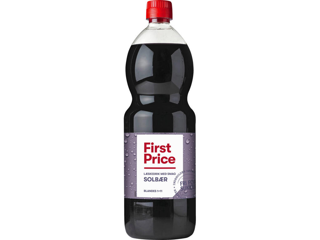 Læskedrik, Solbær, 1 liter, First Price