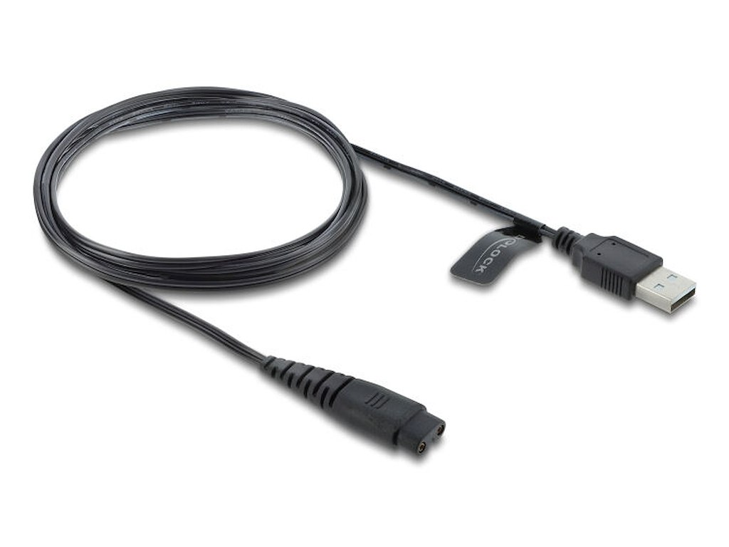 DeLOCK 90987 el-ledning Sort 1,2 m USB A 2-polet