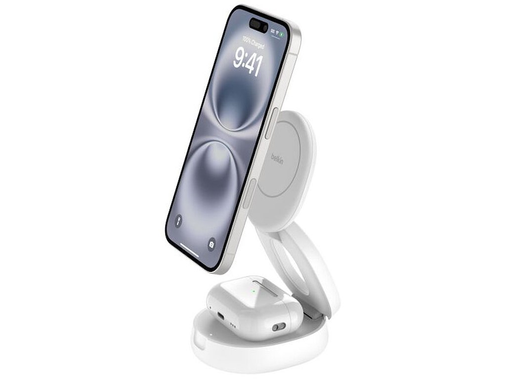 Belkin WIZ035kqWH Hovedtelefoner, Smartphone Hvid USB Trådløs opladning Hurtig opladning Indendørs