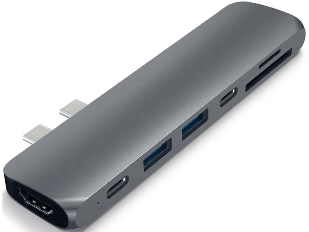 Satechi ST-CMBPM dockingstation USB 3.2 Gen 1 (3.1 Gen 1) Type-C Grå