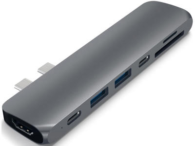 Satechi ST-CMBPM dockingstation USB 3.2 Gen 1 (3.1 Gen 1) Type-C Grå
