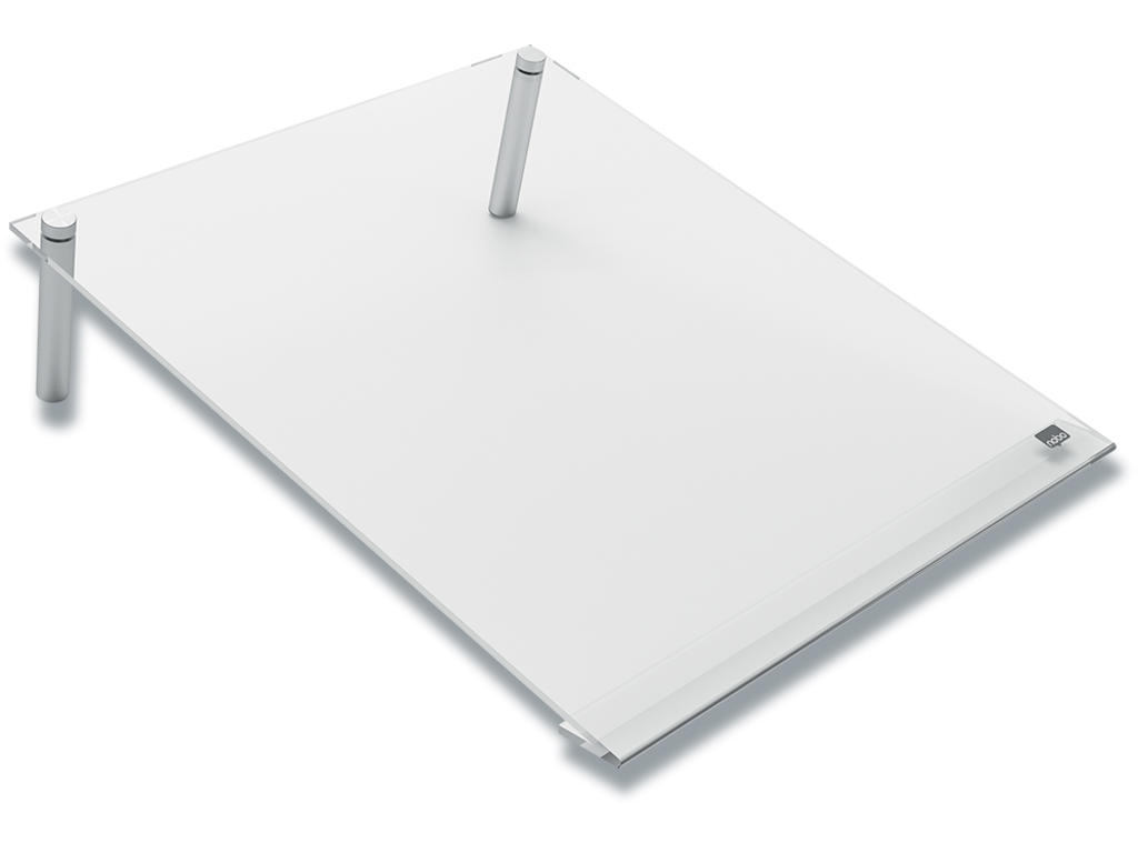 Skrivebordsblok, Vinklet, Whiteboard, A4, Transparent, Akryl, Nobo Mini