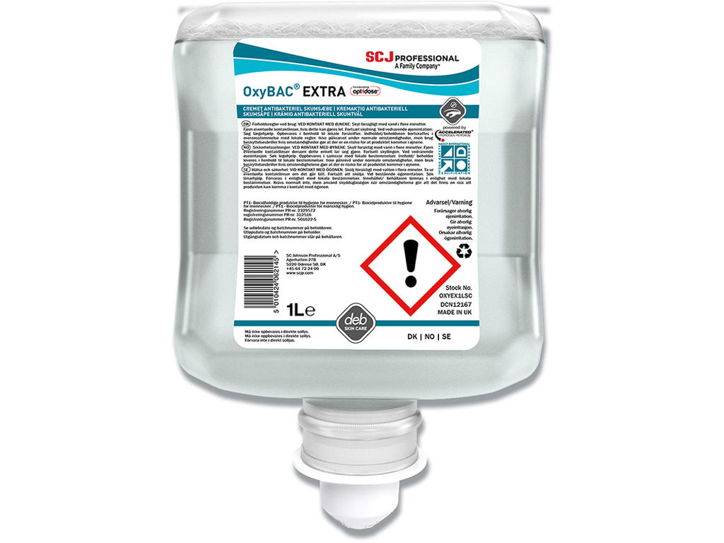 Håndsæbe, Skum, Refill, 1000 ml, SCJ Professional OxyBAC EXTRA