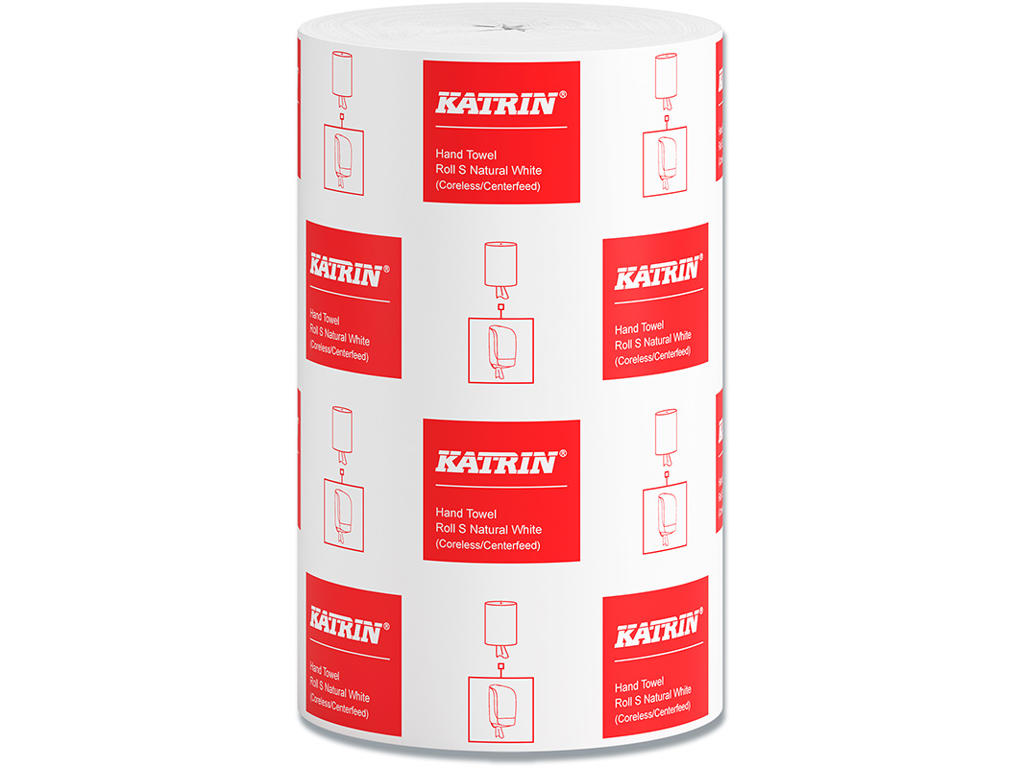 Håndklæderulle, Centertræk, 1 lag, 12 ruller, Katrin S