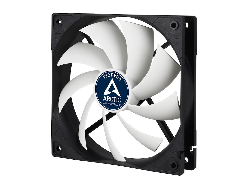 ARCTIC F12 PWM Computerkabinet Ventilator 12 cm Sort, Hvid 1 stk