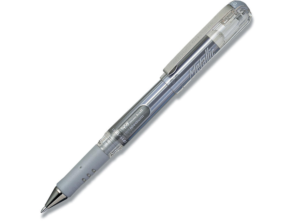 Rollerball pen, 1.0 mm, 0.7 mm, Sølv, Pentel Hybrid K230-Z