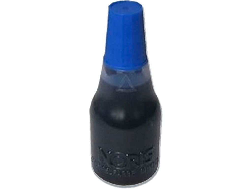Stempelfarve, Blå, 25 ml, Til gummistempler, Noris