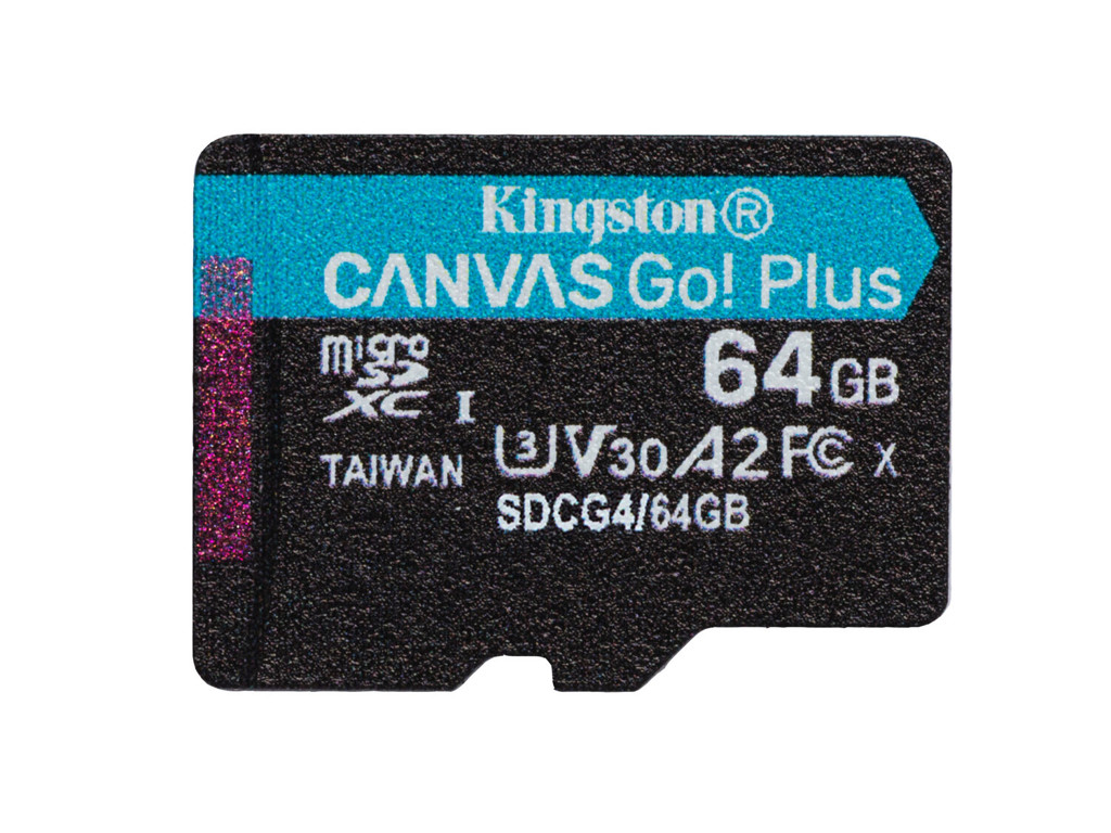 Kingston Technology 64 GB microSDXC Canvas Go! Plus Gen4 200R A2 U3, enkelt pakke uden ADP