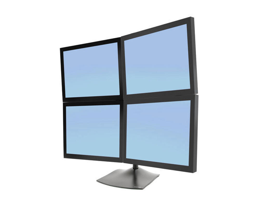 Ergotron DS Series DS100 Quad Monitor Desk Stand 61 cm (24") Skrivebord Sort