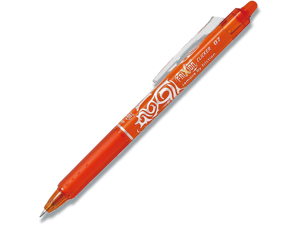 Rollerball gelpen, 0.7 mm, 0.35 mm, Orange, Pilot FriXion Clicker Medium BLRT-FR7-O