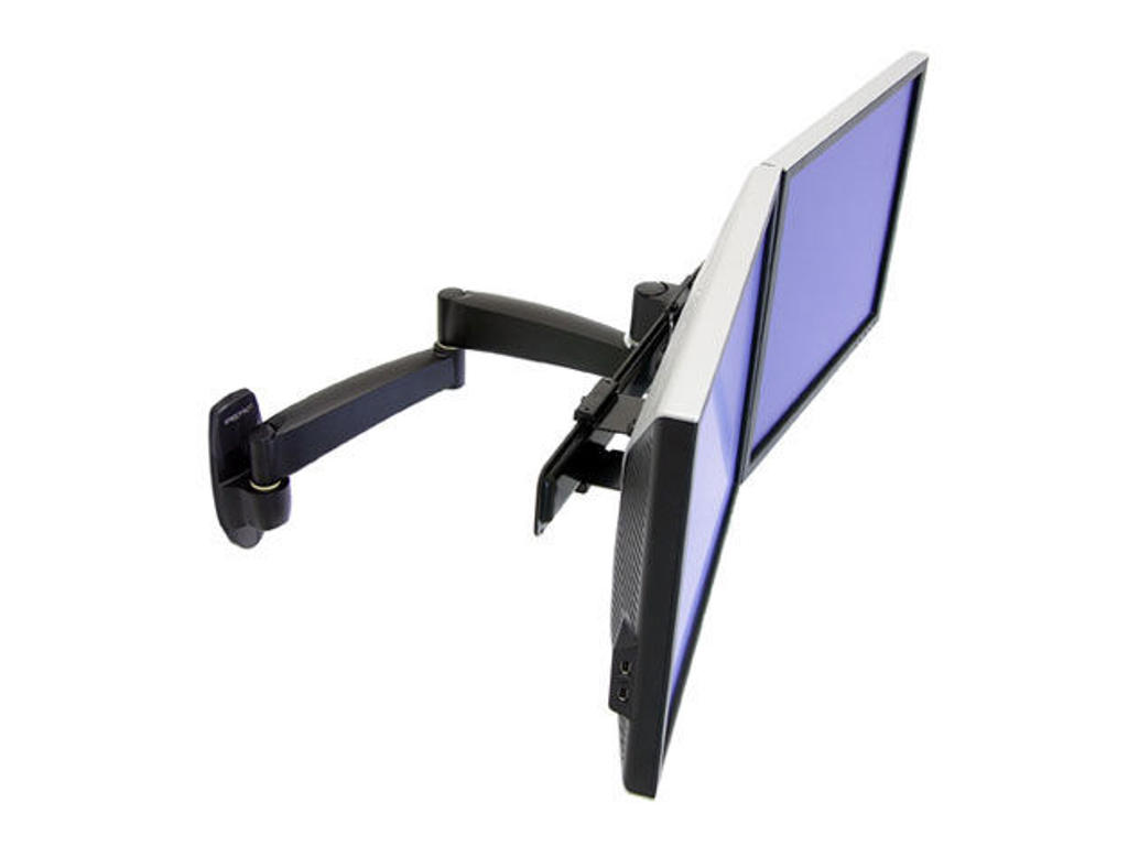 Ergotron 200 Series Dual Monitor Arm 55,9 cm (22") Væg Sort