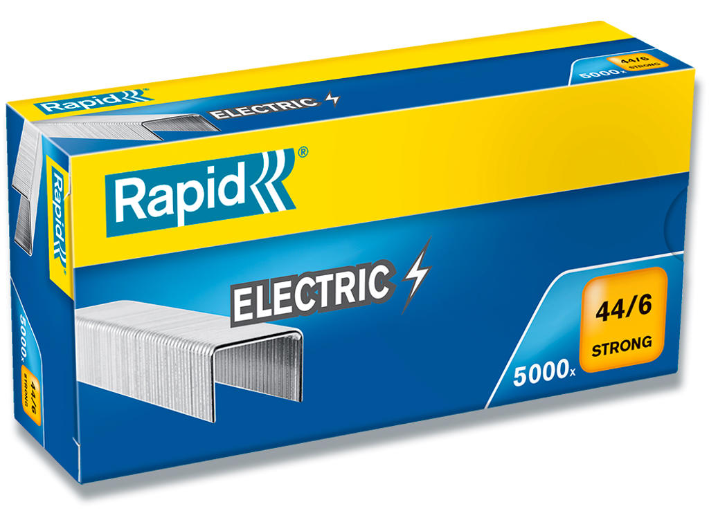 Hæfteklammer, Klamme 44/6, 20 ark, 5.000 klammer, Rapid Electric Strong