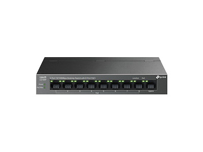 TP-Link LiteWave LS109P netværksswitch Ikke administreret Fast Ethernet (10/100) Strøm over Ethernet (PoE) Sort