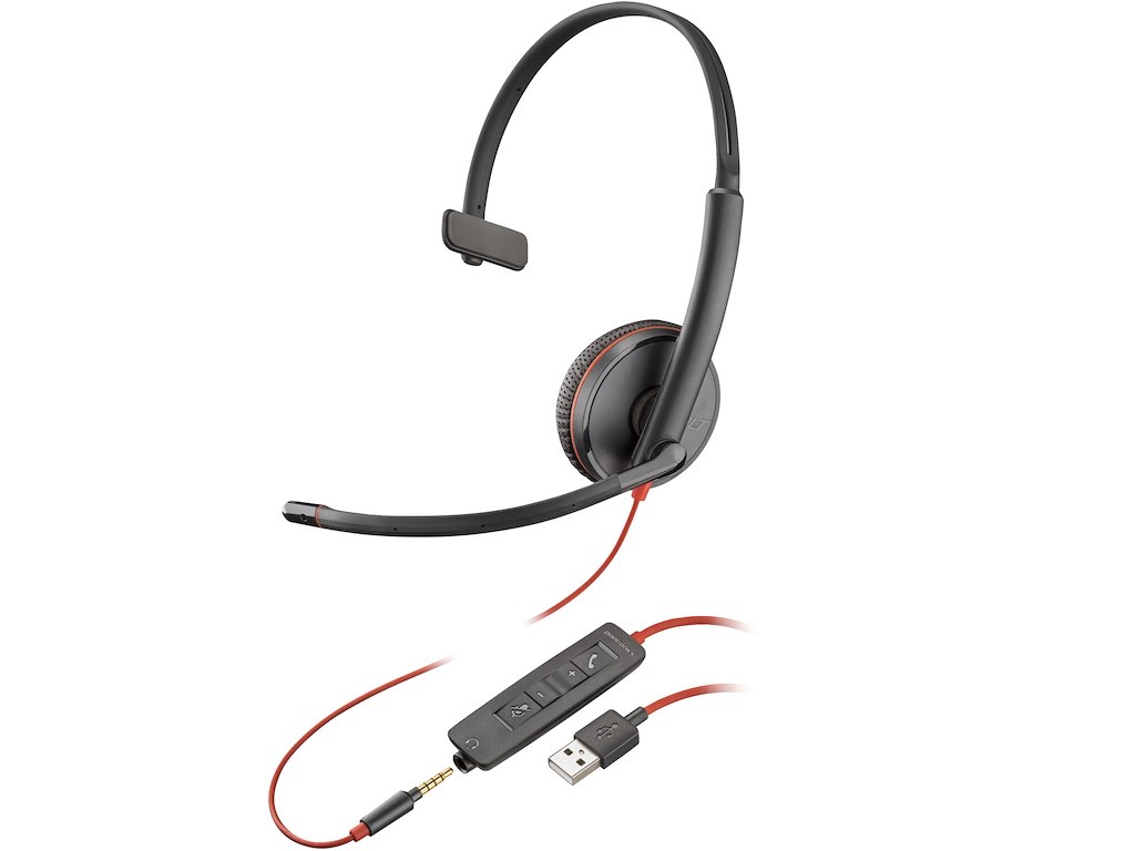 HP Poly Blackwire 3215 Monaural USB-A Headset