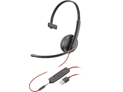 HP Poly Blackwire 3215 Monaural USB-A Headset