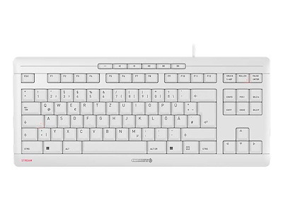 CHERRY STREAM KEYBOARD TKL tastatur Universel USB QWERTZ Tysk Hvid