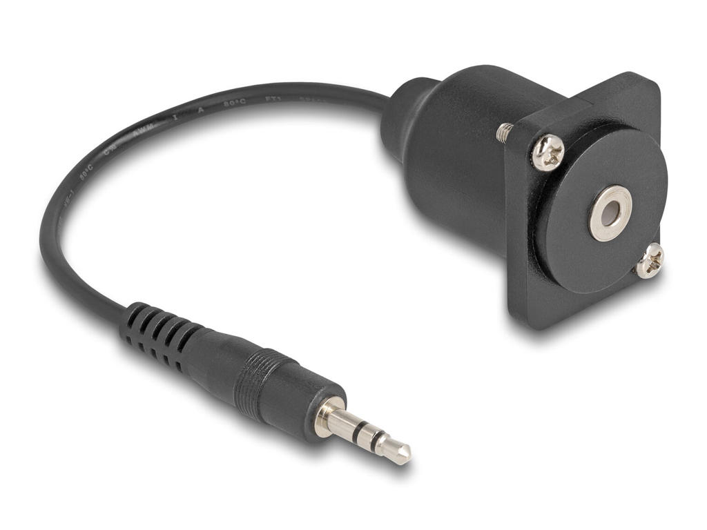 DeLOCK 88150 lydkabel 0,2 m 3.5mm Sort