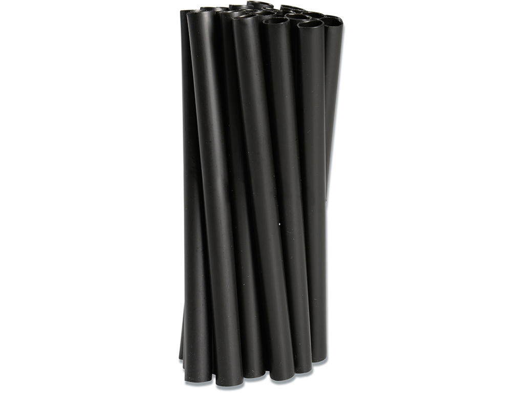 Sugerør, 12 cm, Ø8 mm, Sort, 250 stk, Gastro Flergangs 