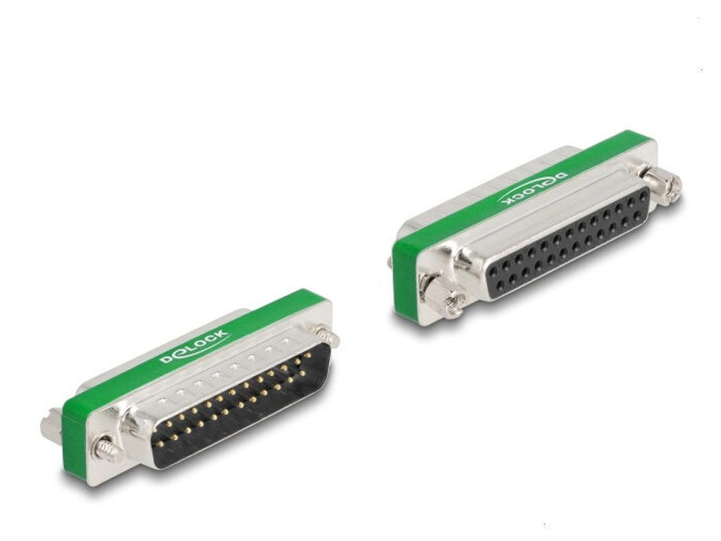 DeLOCK 66479 kabel kønsskifter D-Sub 25 pin Grøn, Sølv