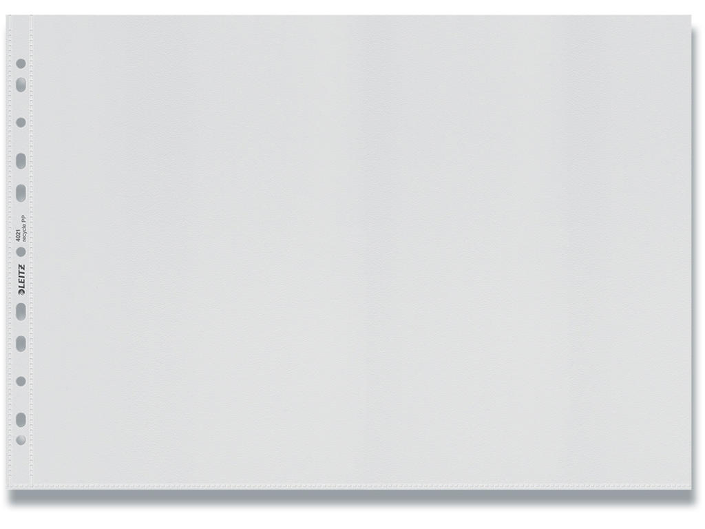 Plastlomme, A3, Åben top, 0.1 mm, 25 stk, Leitz Recycle 
