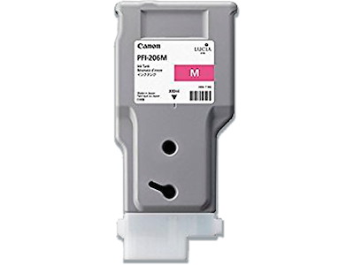 Blækpatron, 1 stk, Magenta-rød, 300 ml, Canon PFI-206M
