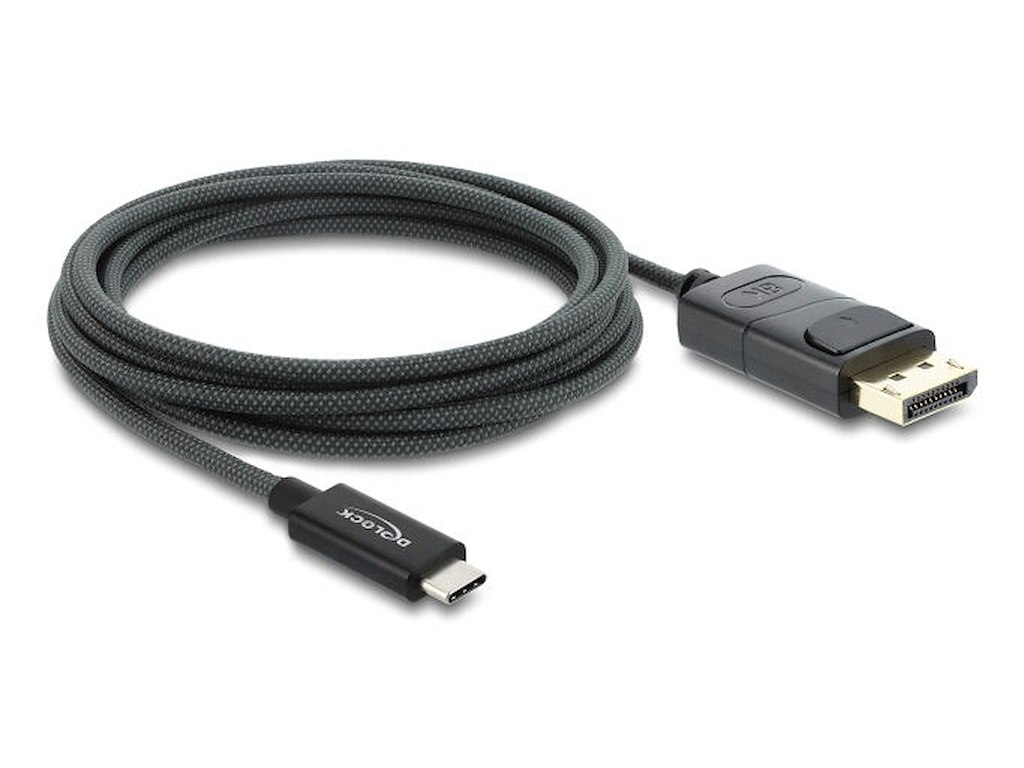 DeLOCK 81702 videokabel adapter 2 m USB Type-C DisplayPort Sort