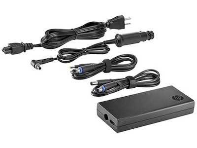 HP 90W Slim Combo USB strømadapter og vekselret Universel Sort
