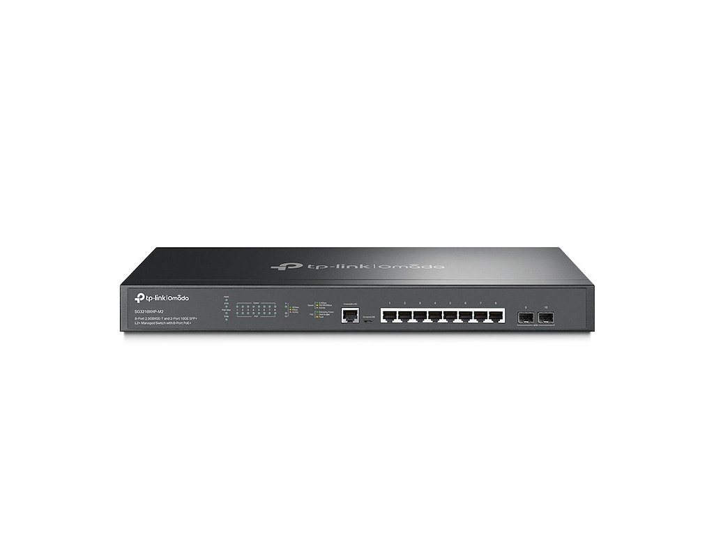 TP-Link Omada SG3210XHP-M2 netværksswitch Administreret L2+ 2.5G Ethernet (100/1000/2500) Strøm over Ethernet (PoE) 1U Sort