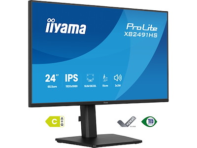 iiyama ProLite XB2491HS-B1 computerskærm 60,5 cm (23.8") 1920 x 1080 pixel Fuld HD LCD Sort