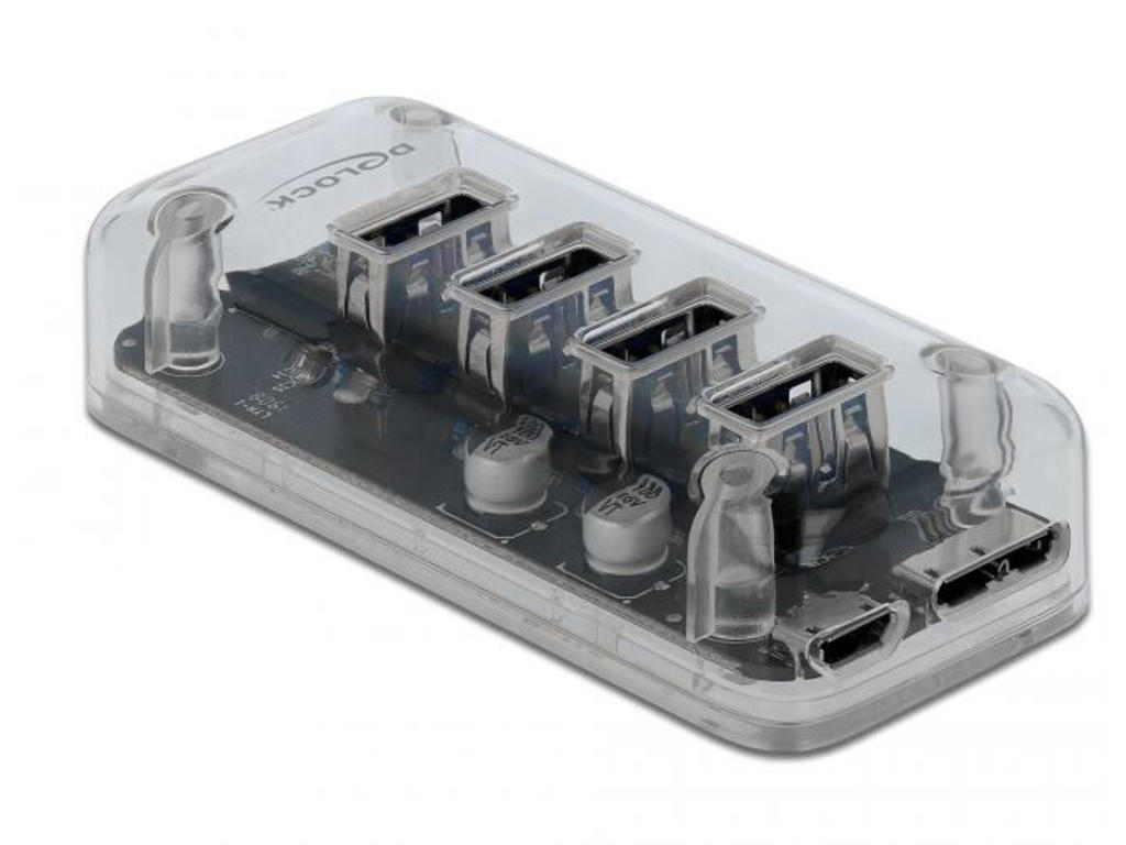 DeLOCK 64087 interface hub USB 3.2 Gen 1 (3.1 Gen 1) Micro-B 5000 Mbit/s Transparent