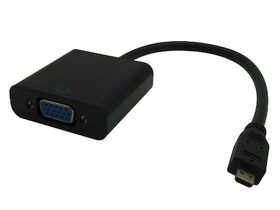 Microconnect HDMIDVGAB videokabel adapter 0,25 m HDMI Type D (Micro) VGA (D-Sub) Sort