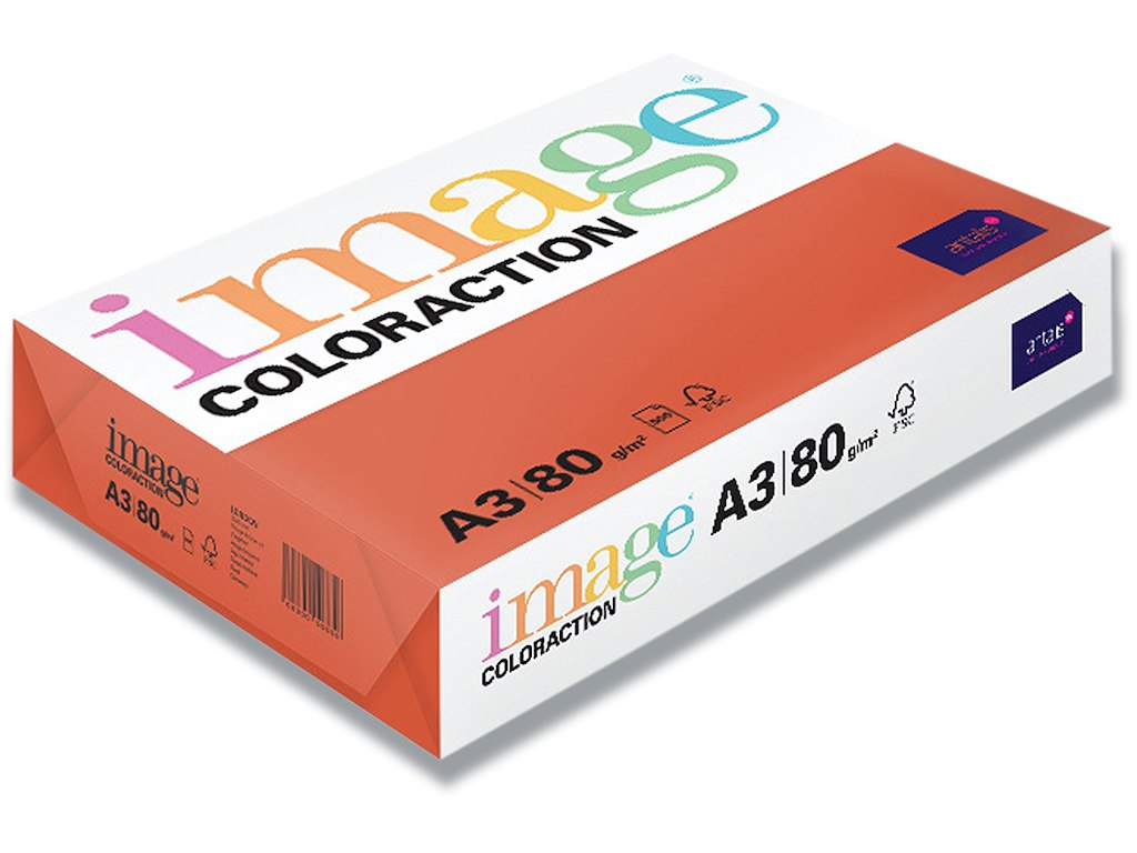 Kopipapir, London Dark Red, Farvenr ZR09, A3, Image ColorAction 80 g/m² 