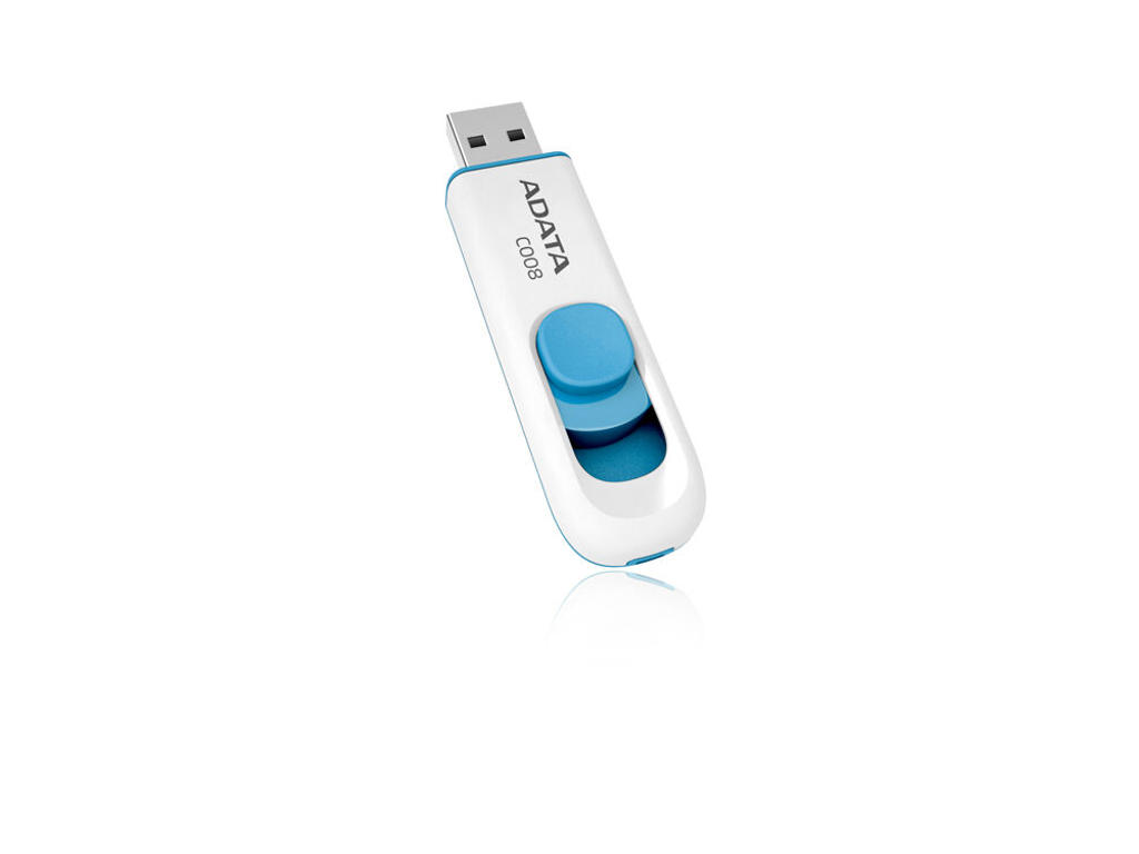 ADATA C008 USB-nøgle 16 GB USB Type-A 2.0 Blå, Hvid