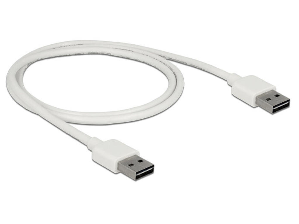 DeLOCK 85193 USB-kabel USB 2.0 1 m USB A Hvid