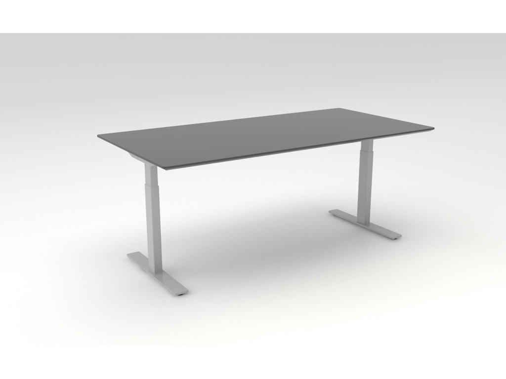 Skrivebord, 160 cm, 80 cm, Bordplade: Mørkegrå Decorlaminat, 