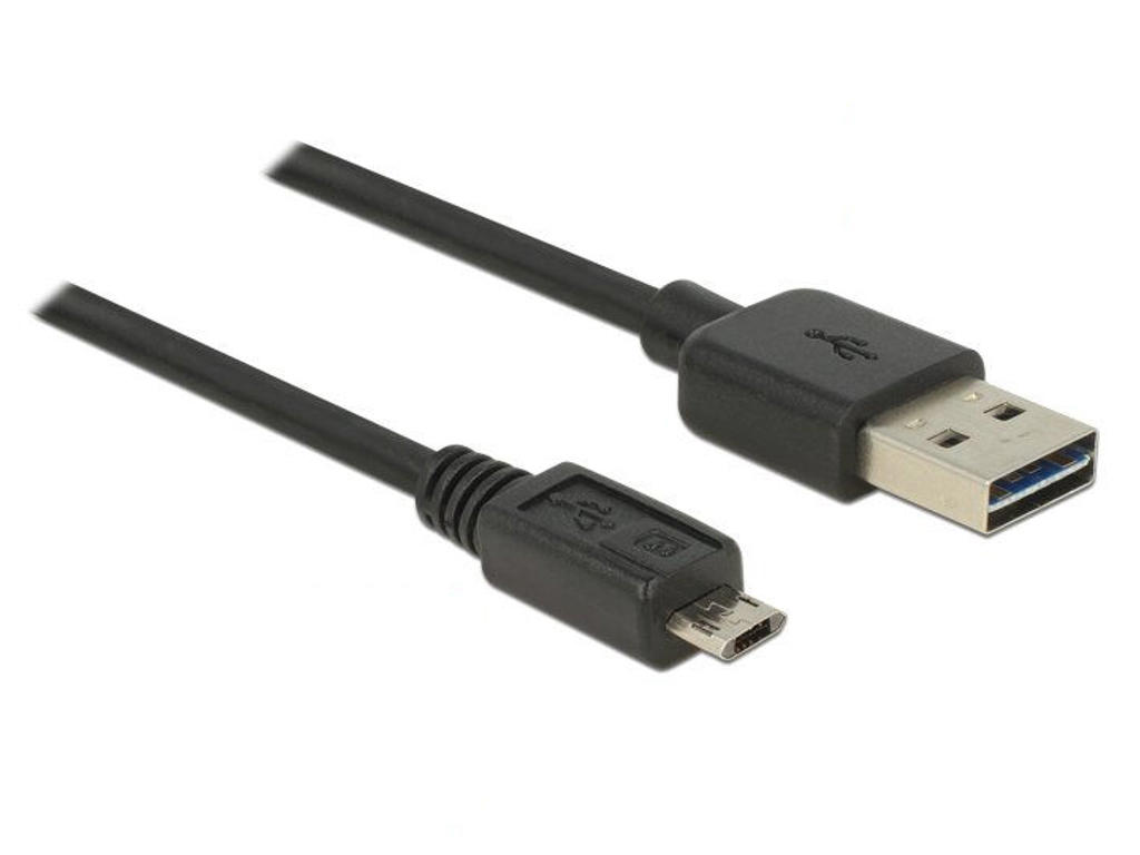 DeLOCK 83851 USB-kabel USB 2.0 3 m USB A Micro-USB B Sort