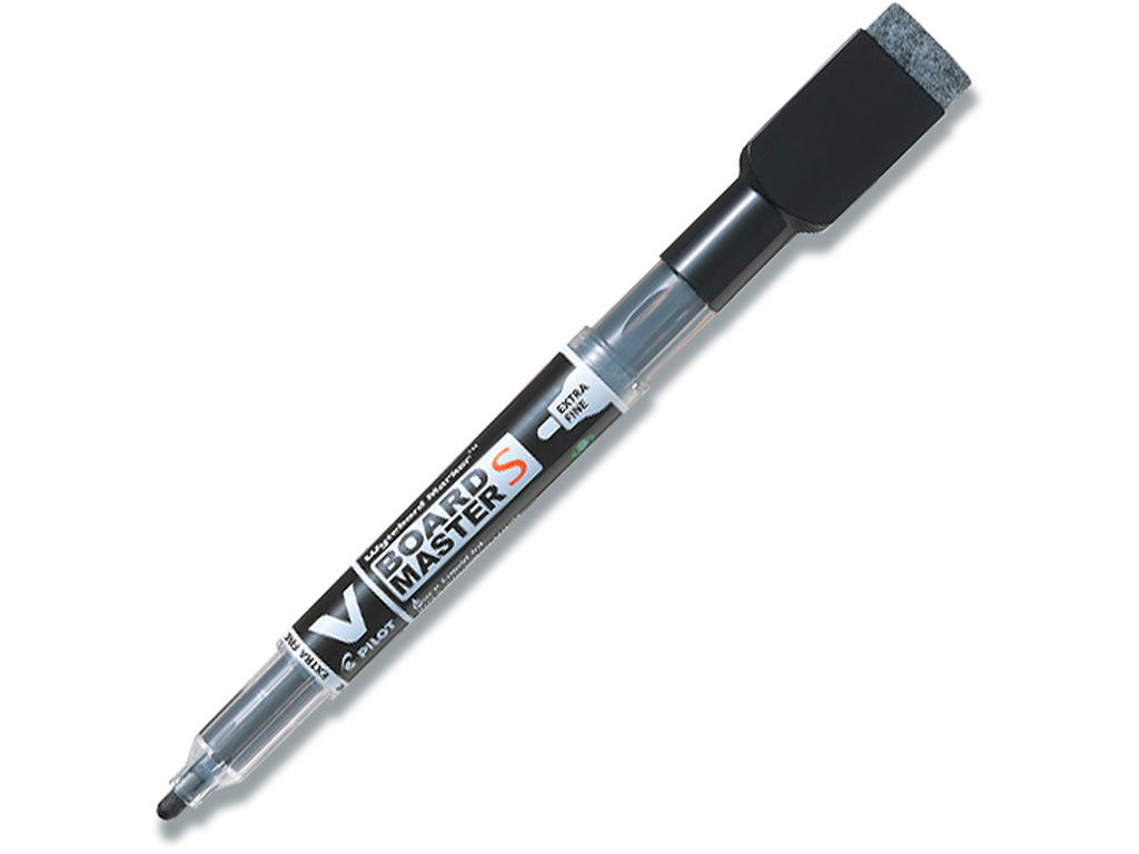 Whiteboard marker, Rund spids, Sort, 1-3 mm, Pilot V Board Master WBME-VS-UF-BG-B