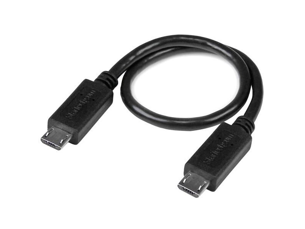 StarTech.com UUUSBOTG8IN USB-kabel 0,203 m Micro-USB B Sort